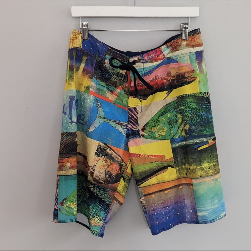 Men's Salt Life Board Shorts with Pockets Size 32 Swim Trunks
